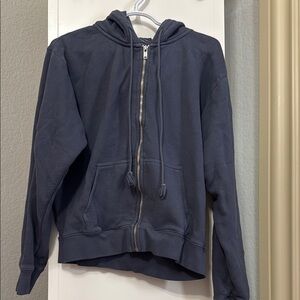 Navy Blue Zip-Up Hoodie
